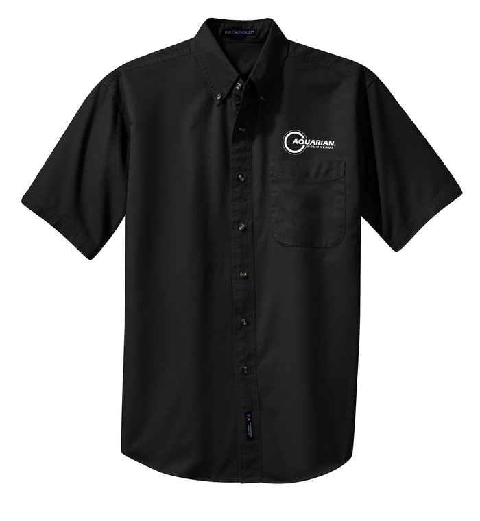 Aquarian Short Sleeve Twill Shirt - Black